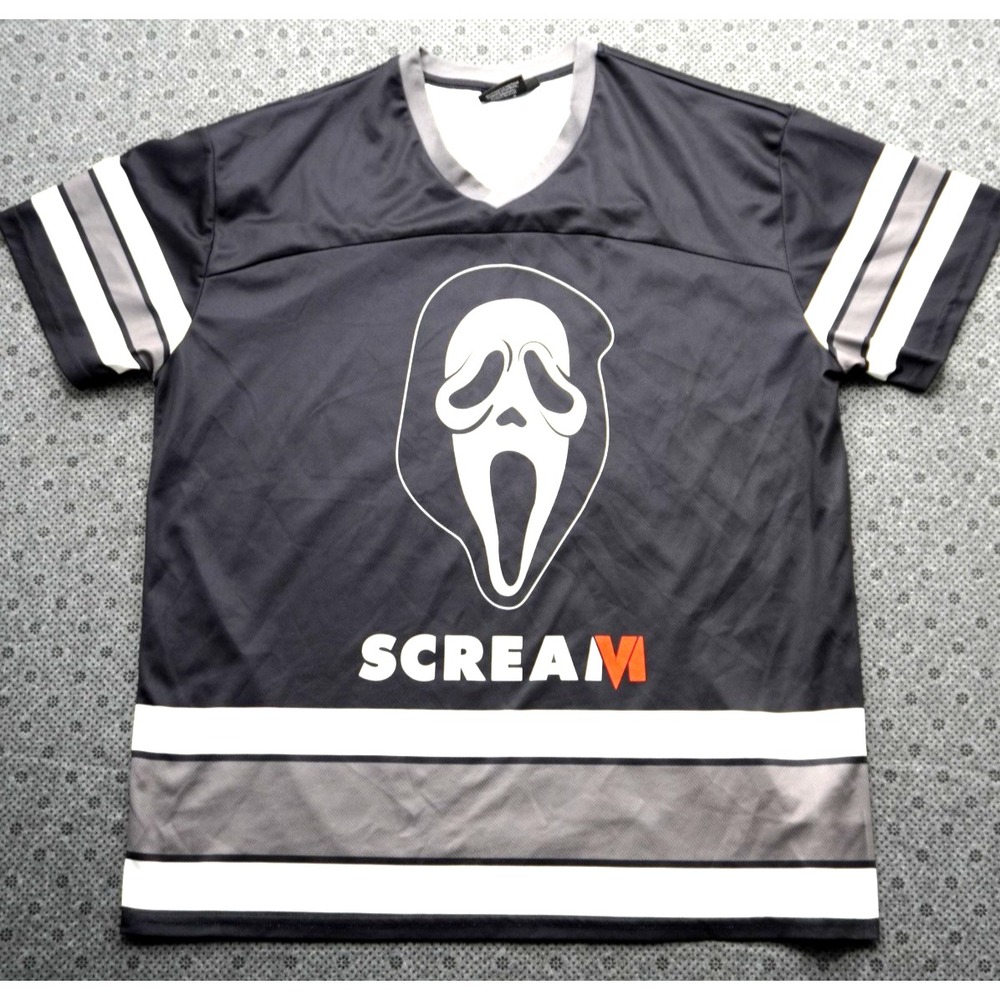 Scream VI Ghostface Jersey Style T-Shirt Black Number 23 Size Large - HALLOWEEN